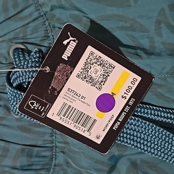 Puma Storm‎ Watch Packable Basketball Hoops Pants Size Medium NWT - Picture 3 of 6